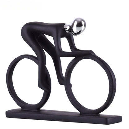 Modern Resin Cyclist Statue