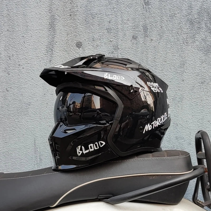 Vintage Warrior Motorcycle Helmet