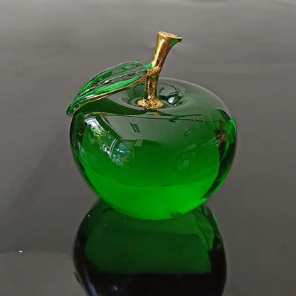 Transparent Crystal Apple Decor