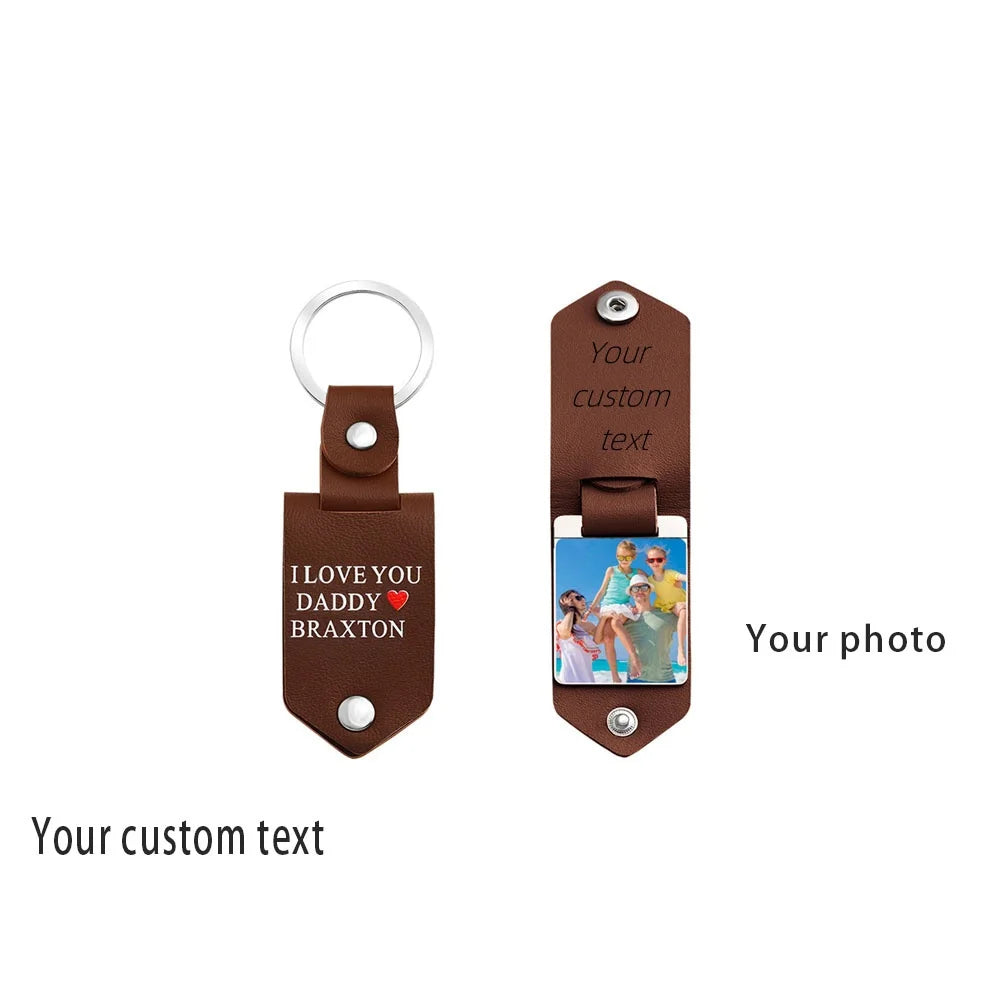 Personalized Leather Keychain