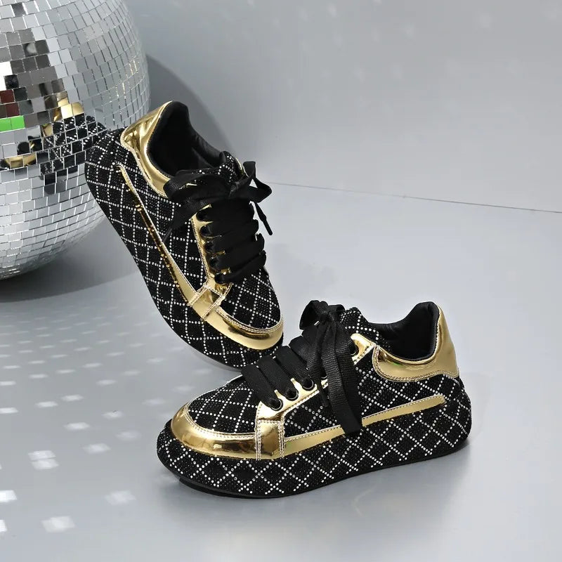 Rhinestone Platform Sneakers