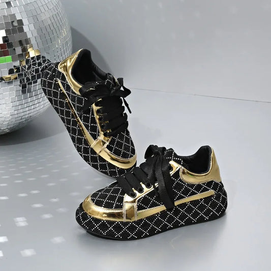 Rhinestone Platform Sneakers