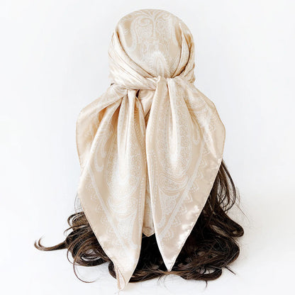 Satin Print Square Scarf
