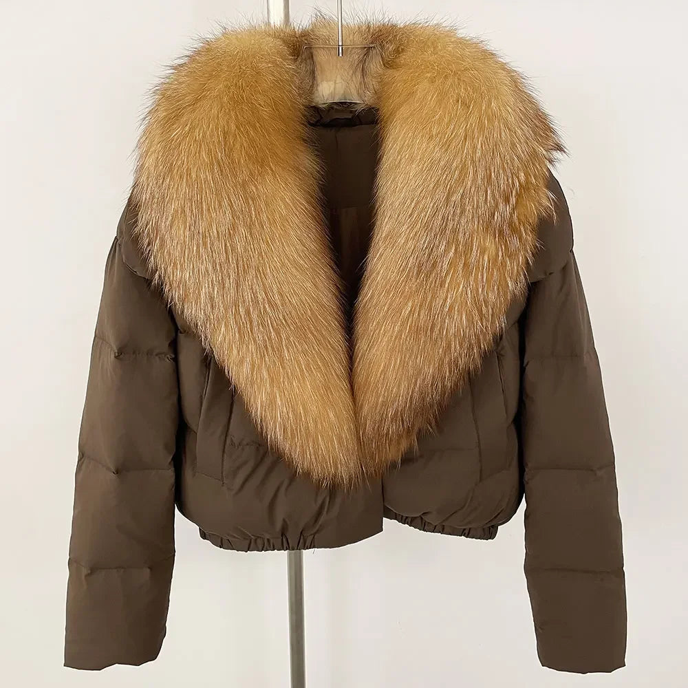Fur Collar Duck Down Puffer Jacket