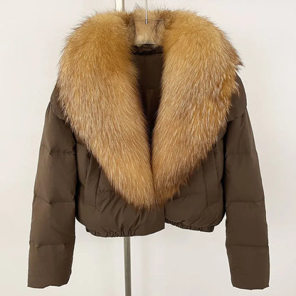 Fur Collar Duck Down Puffer Jacket