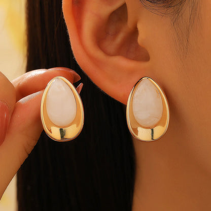 Elegant Enamel Drop Earrings