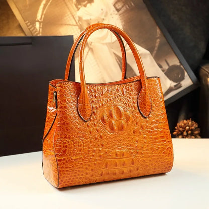 Polyester Zipper Shoulder Bag Crocodile