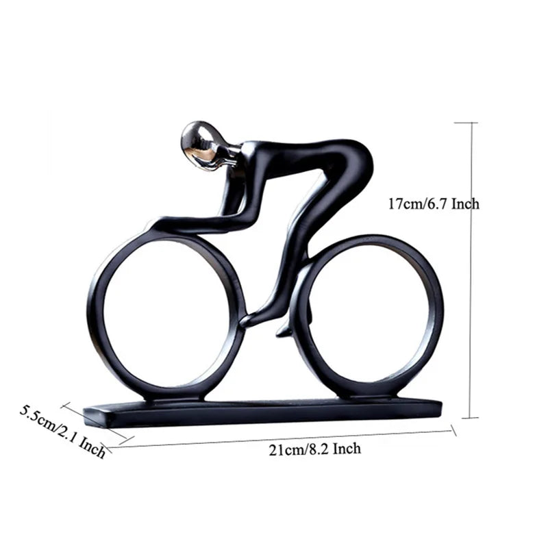 Modern Resin Cyclist Statue