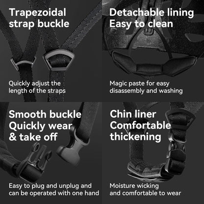 Magnetic Goggle Integrated Road Bike Helmet