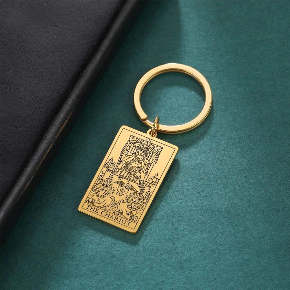 Tarot Key Chain Arcana Pendant