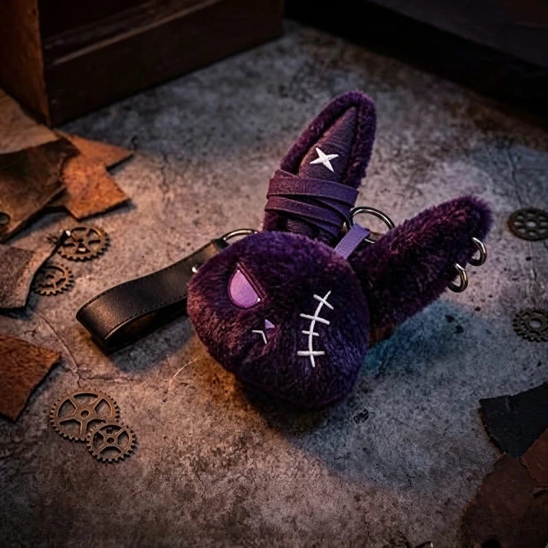 Gothic Bunny Keychain Rabbit Head