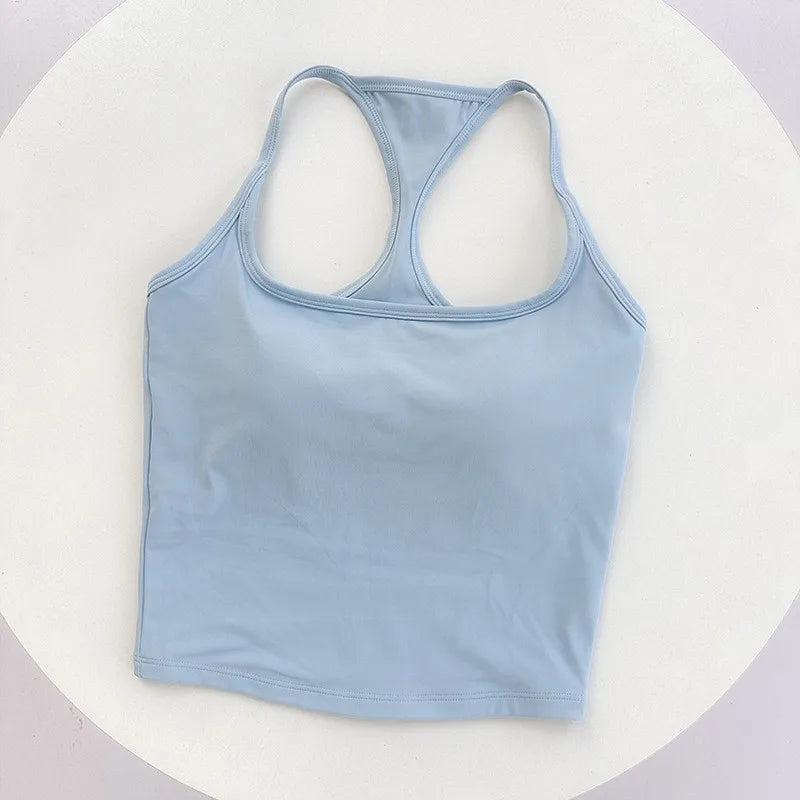 Thin-Strap Backless Yoga Tank