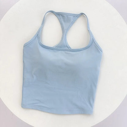 Thin-Strap Backless Yoga Tank