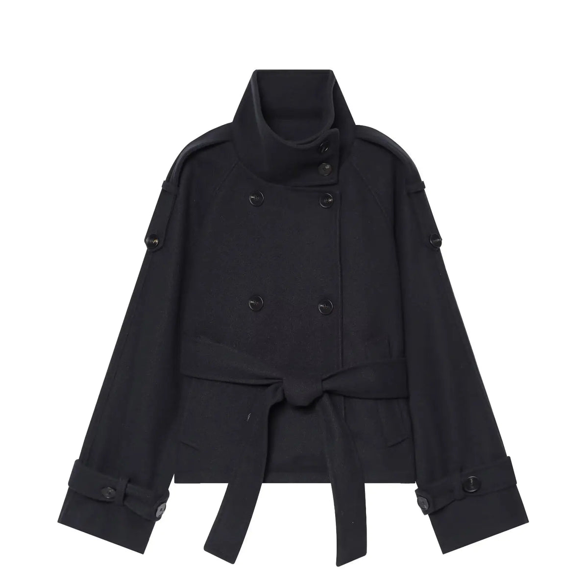Double-Breasted Sash Coat