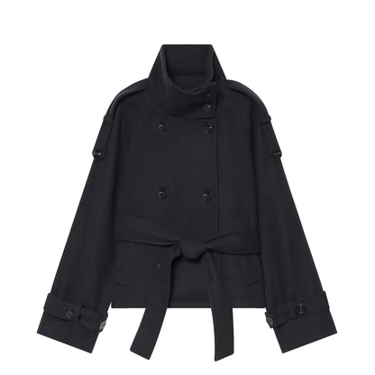 Double-Breasted Sash Coat