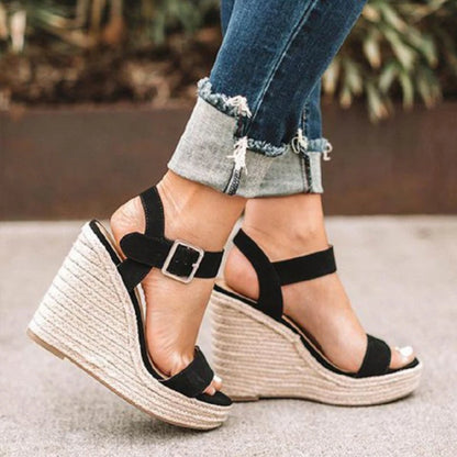 Peep Toe Wedge Sandals