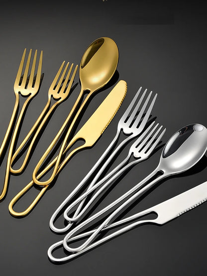 Metal Western Solid Dinnerware Set