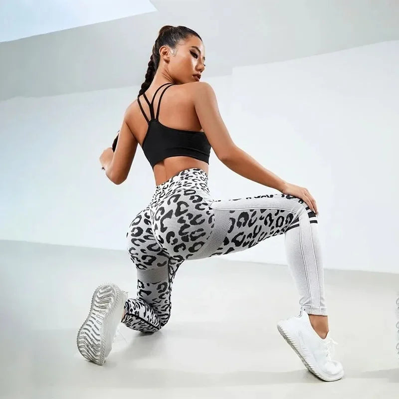 Seamless Leopard Hip-Lift Leggings