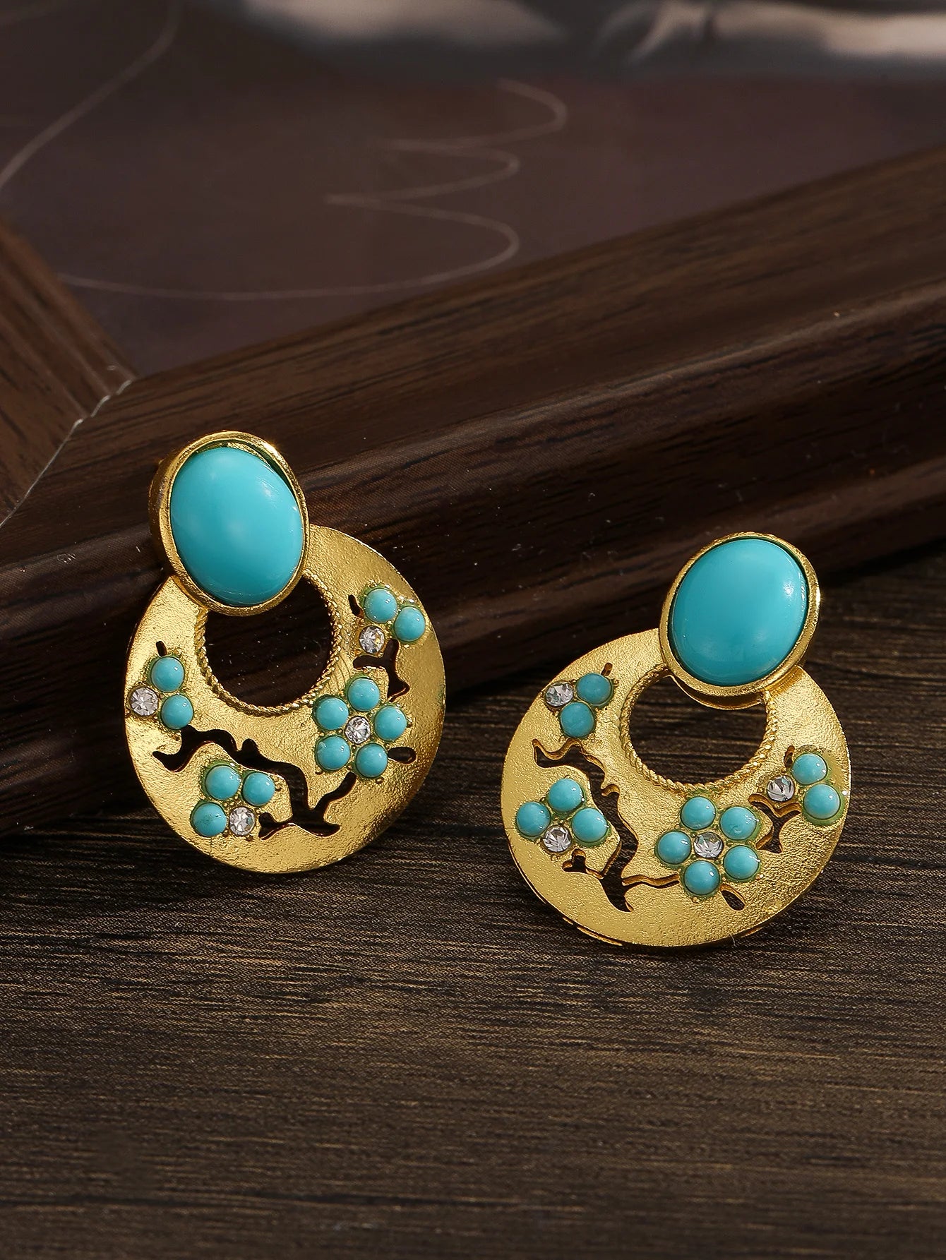 Bohemian Turquoise Drop Earrings