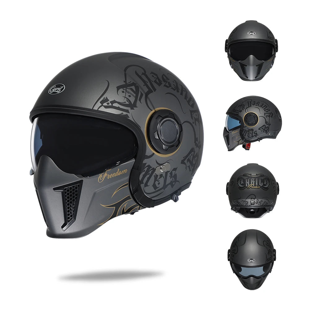 CYRIL Double-Lens Modular Open-Face Helmet