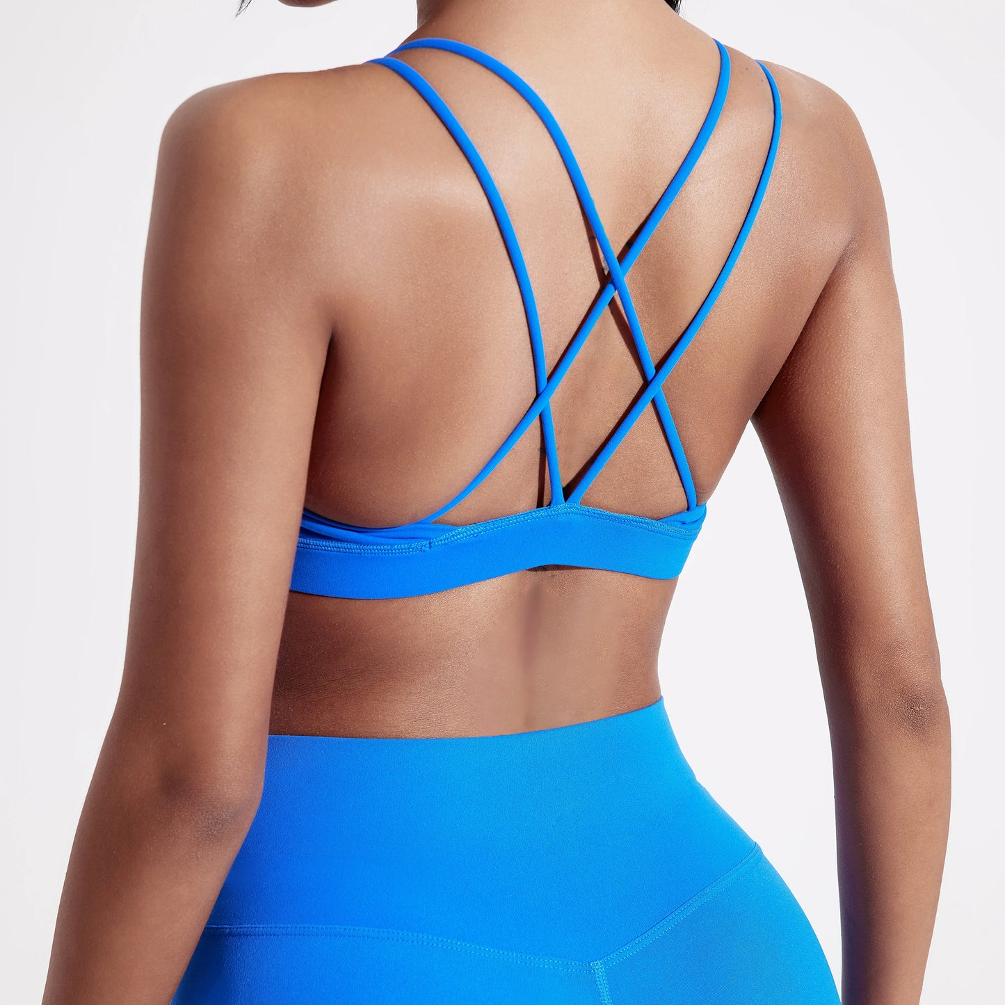 Cross-Front Padded Sports Bra