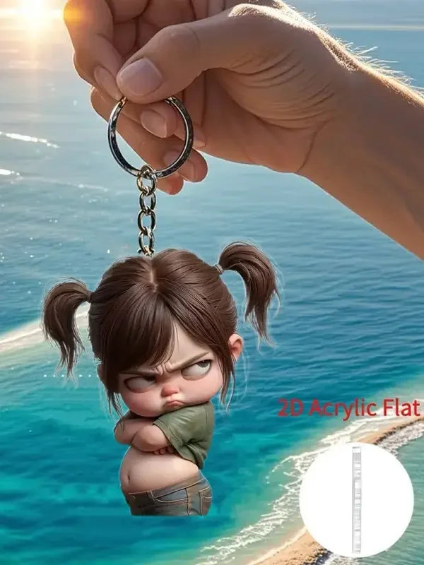 Cute Acrylic Keychain 2D Flat