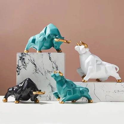 Geometric Bull Figurine
