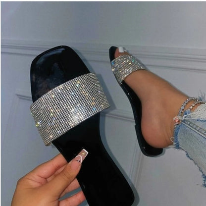Women’s Indoor Bling Flat Slippers