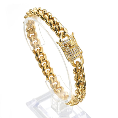 Gold Stainless Steel Chain Bracelet