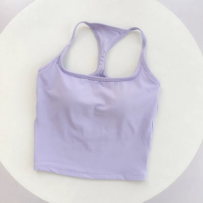 Thin-Strap Backless Yoga Tank