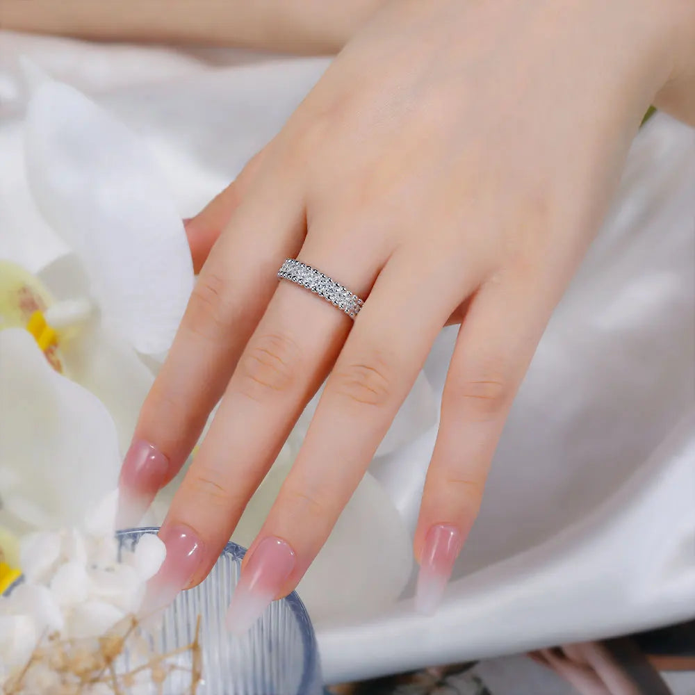 Love Moissanite Band Ring