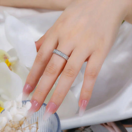 Love Moissanite Band Ring