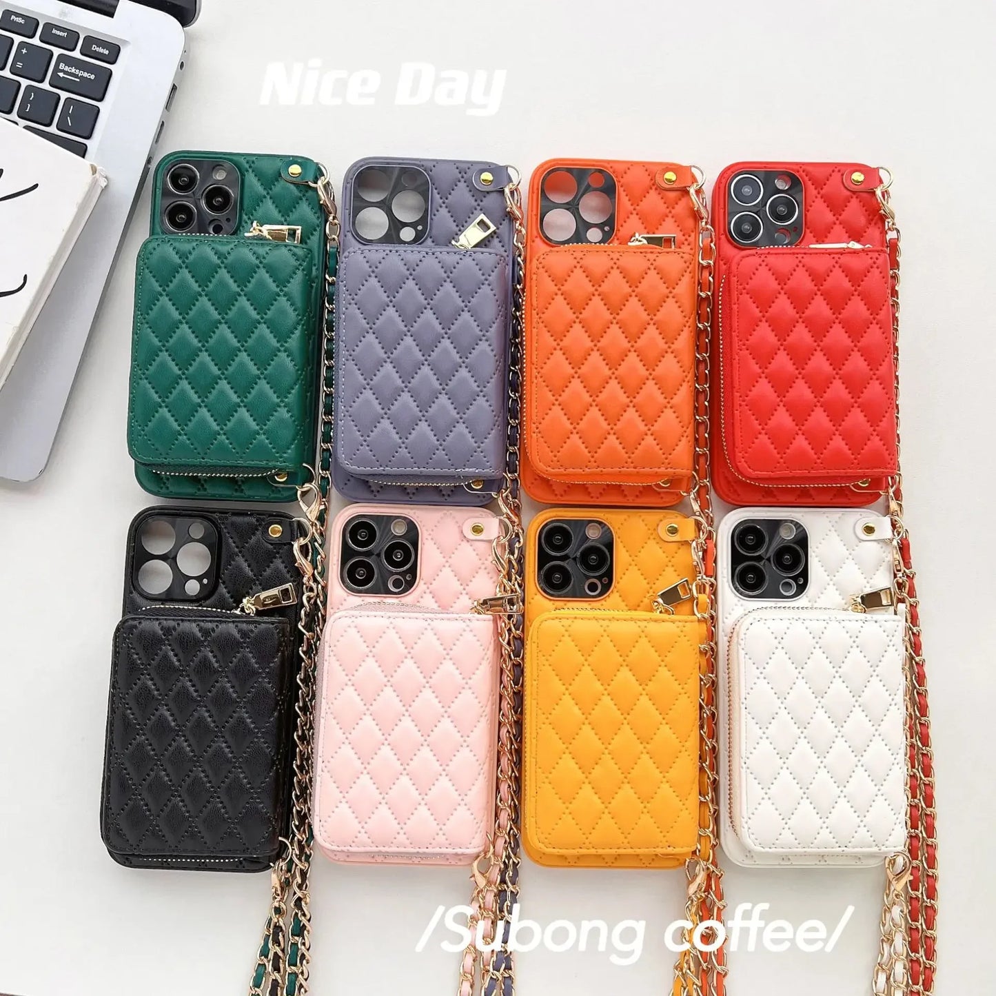 Crossbody PU Leather Case for iPhone 15 Pro Max | 15 Pro | 14 Pro Max | 14 Pro | 13 Pro Max | 13 Pro | 12 Pro Max | 12 Pro | 11 Pro Max