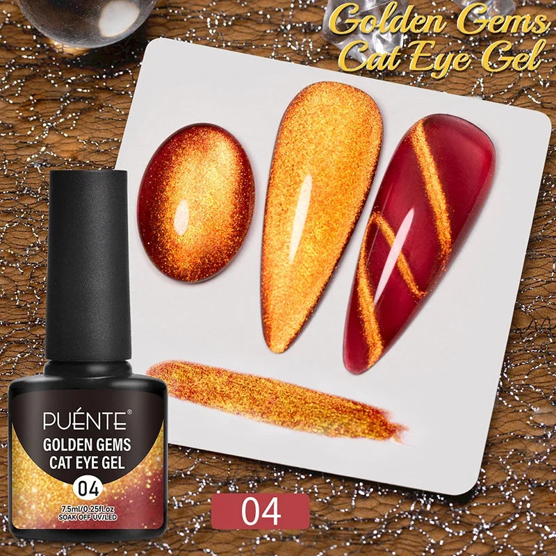 Wine Red Cat Eye Gel Polish