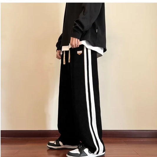 Corduroy straight pants