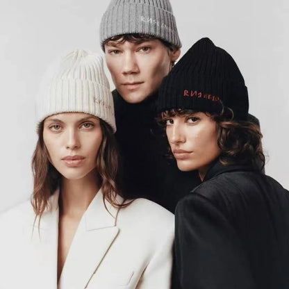 Winter Knitted Letter Beanie