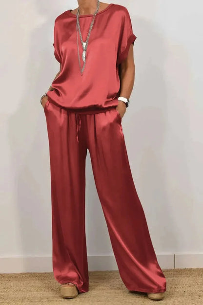 Women’s Satin Two Piece Set