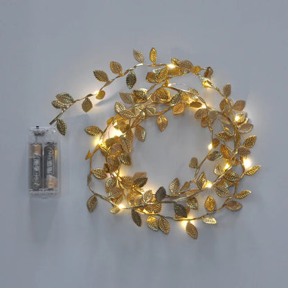 Golden Leaves Xmas Lights
