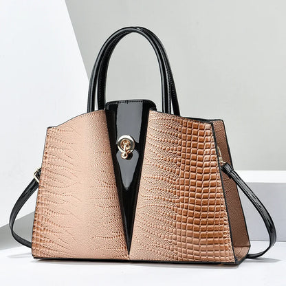 Polyester Solid Zipper Tote Bag