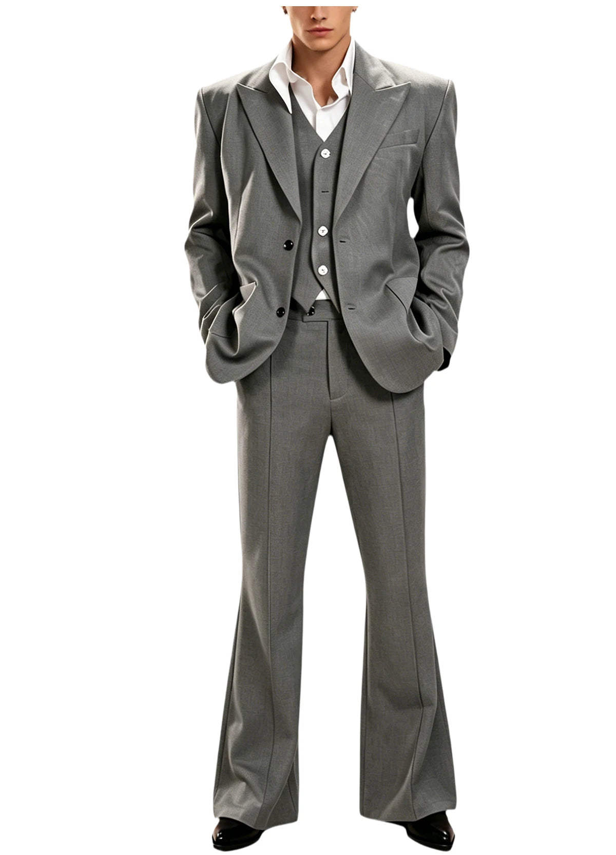 Vintage Peak Lapel Slim Suit