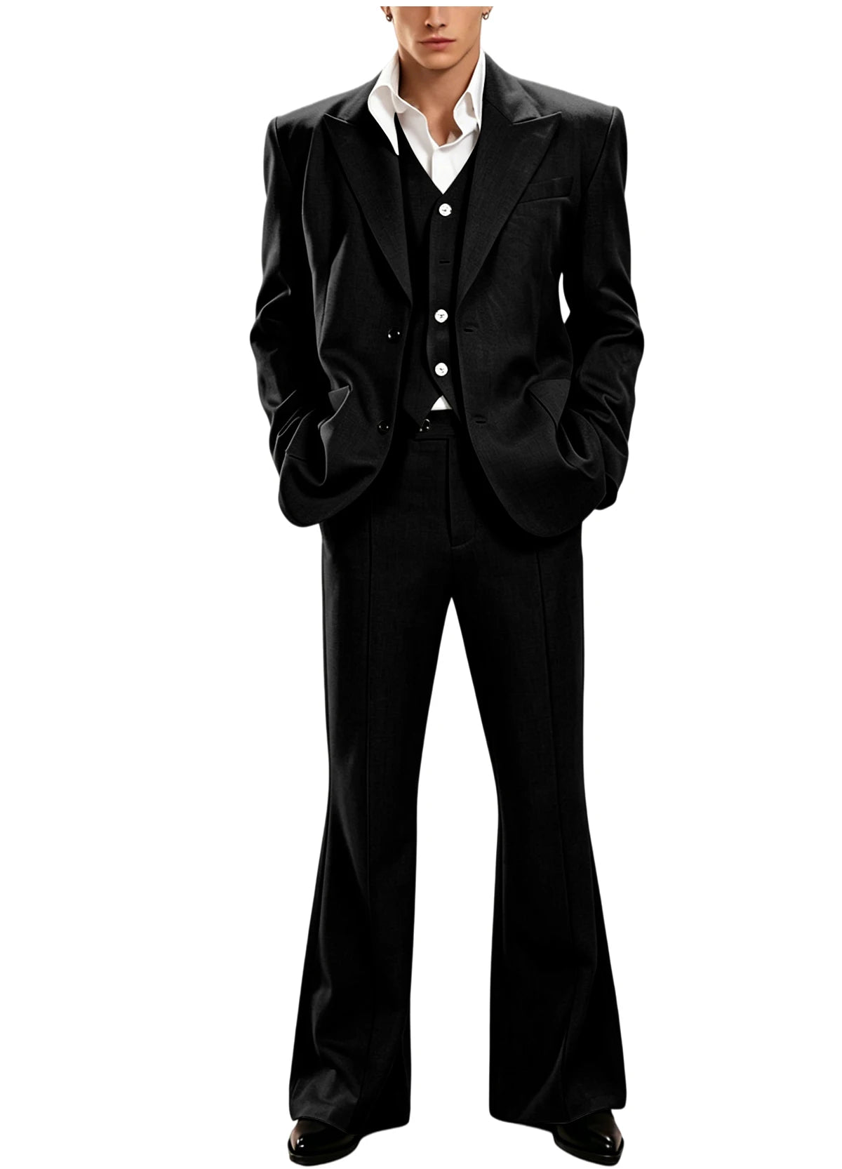 Vintage Peak Lapel Slim Suit
