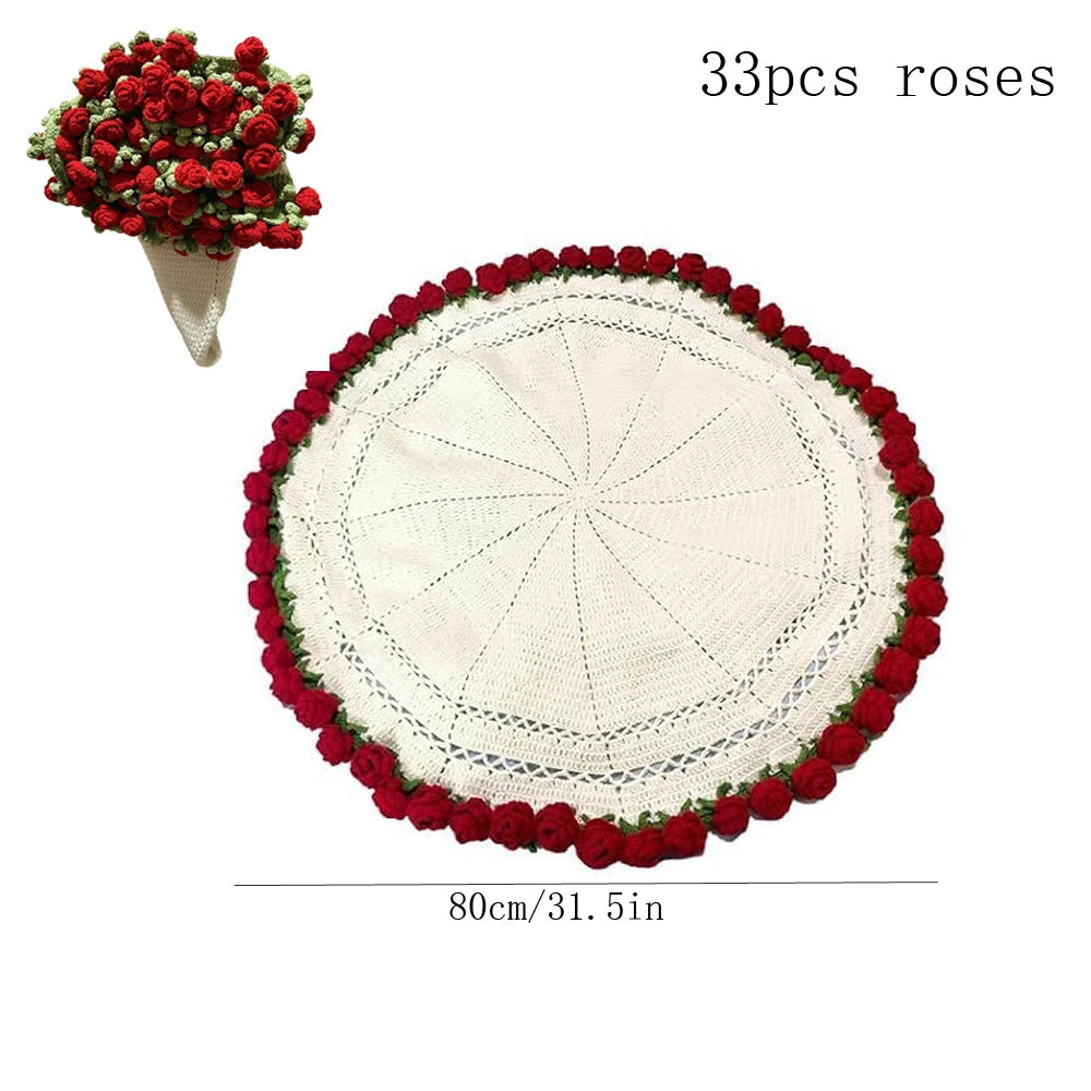Romantic Rose Bouquet Blanket