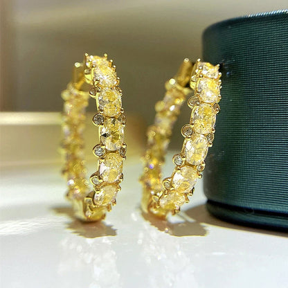 Zircon Hoop Earrings