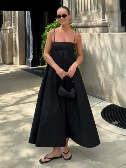 Black Backless Long Dress