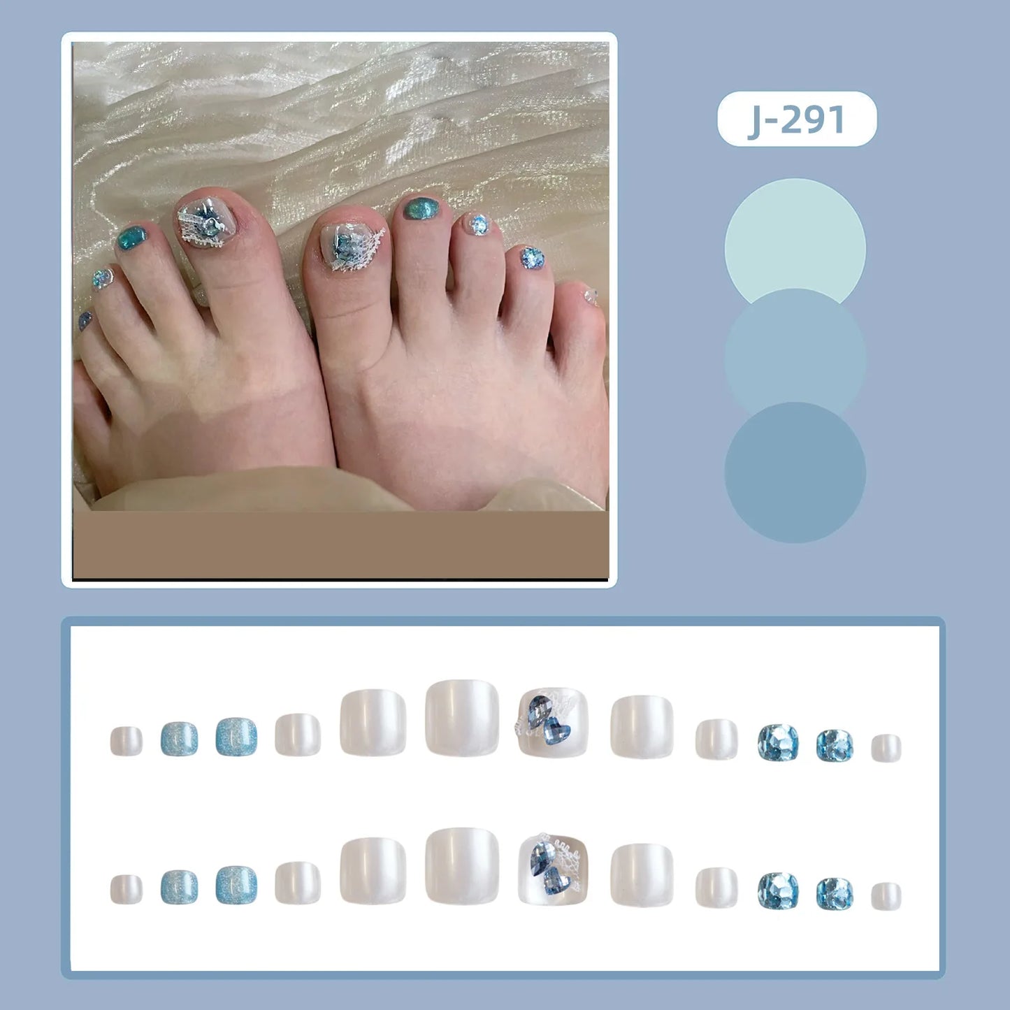 Office Toe Press-On Nails
