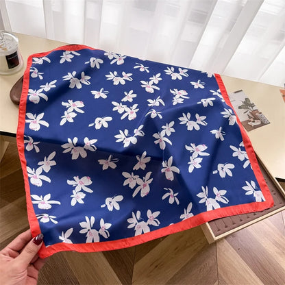 Square Silk Floral Scarf