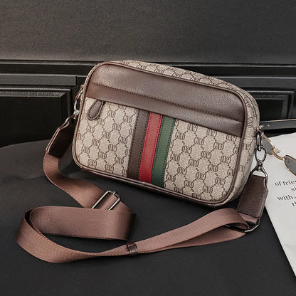 Two-Compartment PU Sling Bag