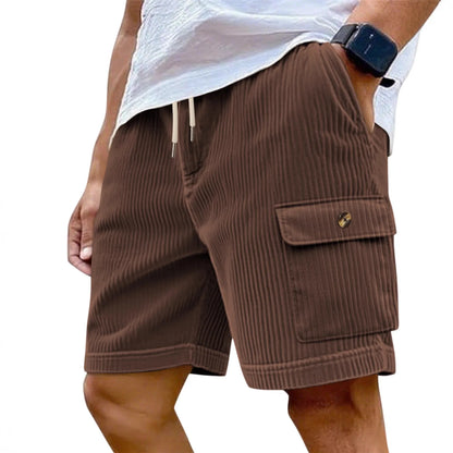 Corduroy Multi-Pocket Cargo Shorts