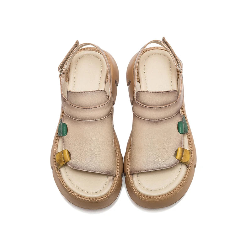 Leather Platform Sandals
