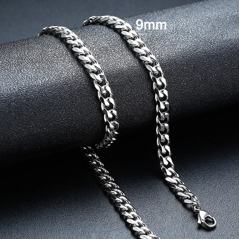 Metal Round Stainless Cuban Chain Party